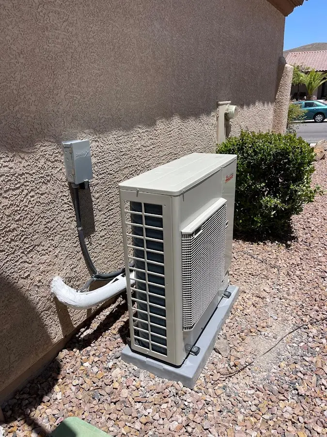 Residential air conditioning condenser unit in Whittier